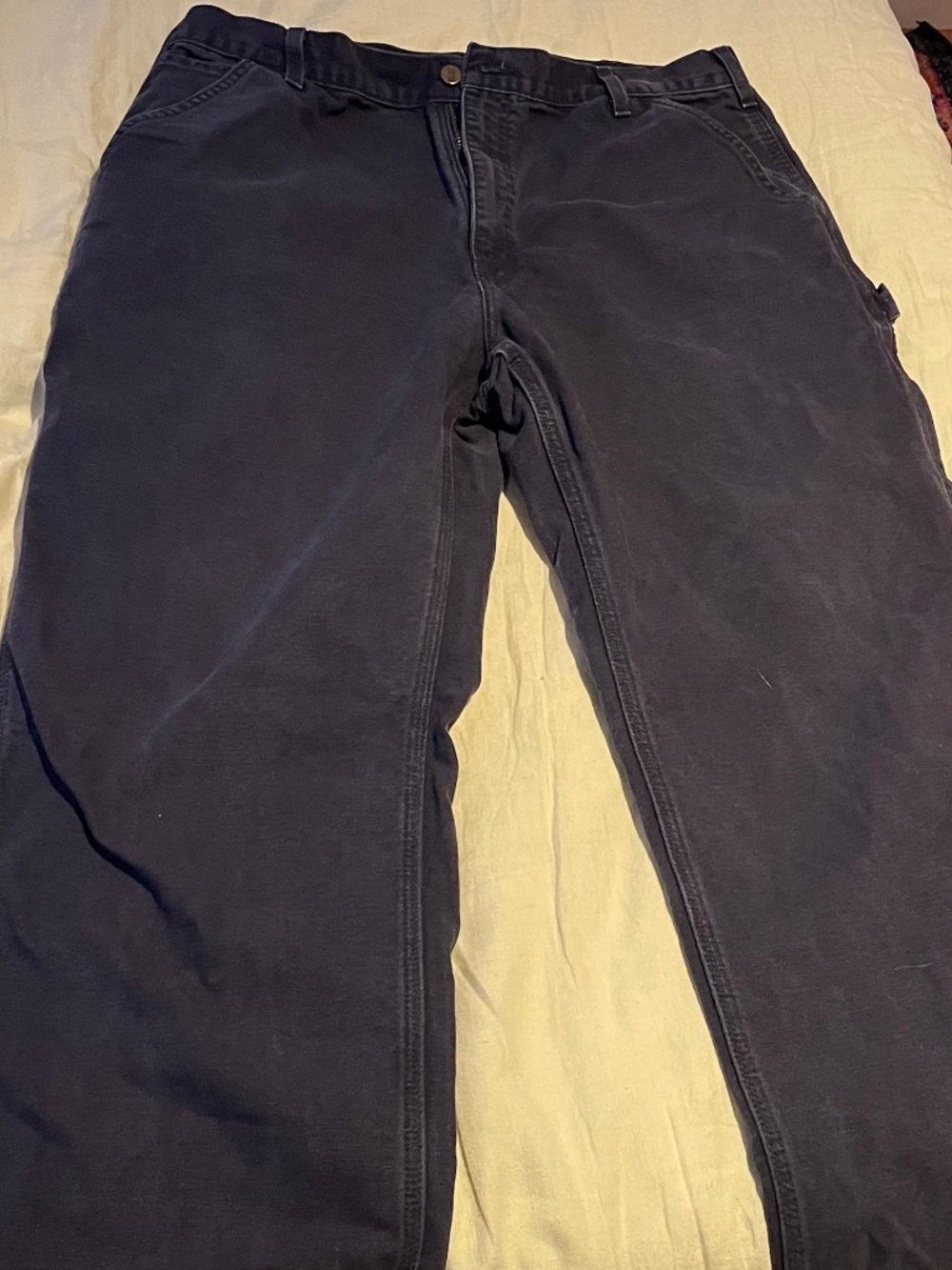 Mens Carhartt Carpenter Jeans Black Size 36x31